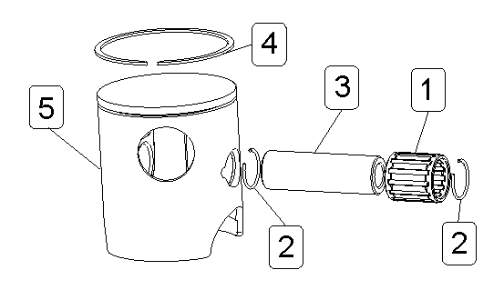 500cc Knig 3-port pistons long type